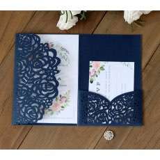 Thank You Card Rose Invitation Christmas Greeting Card Pink Card